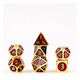 Fanroll Gold Purple Enamel 7-dice Set