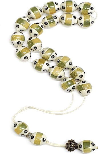 Roloi Komboloi Camel Bone Worry Beads Multicolour 28cm