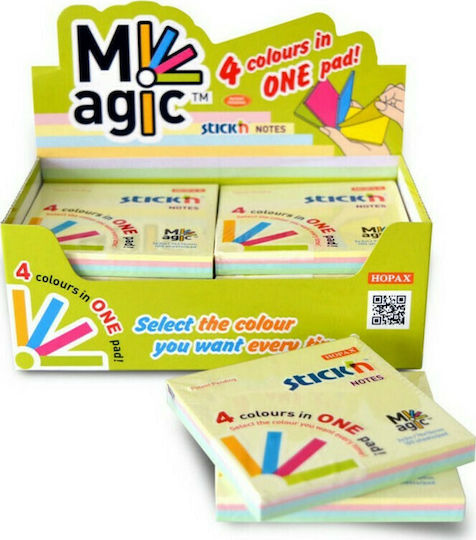 Magic Stick Memo Pads Pastel 76x76cm 4 Colors 100 Sheets