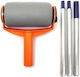 Foxmag24 Paint Roller Set Reservoir Extendable Arm 3 Accessories One-liter Container Orange Blue