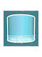 Oxygen Shinny Blue Octagon Single-Light Kids Ceiling Light Ceiling Lamp with E27 Socket Blue 35x20cm