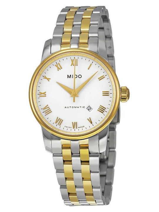 Mido Γυναικείο Ρολόι 29mm Αυτόματο με Χρυσό Μεταλλικό Μπρασελέ