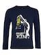 Kids' Shirt Long Sleeve French Navy Messi The King