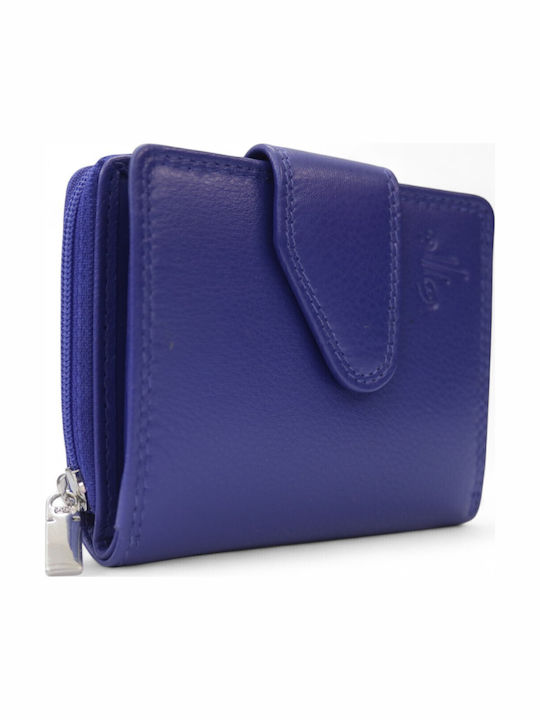 Small Leather Women's Wallet Classic Blue