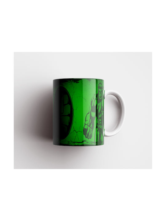Λευκή Κεραμική Κούπα 330ml Hulk Dp4674