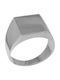 Chevalier Ring made of White gold 9K
