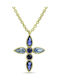 CHrysolithos Women's Cross from Gold Plated Silver with Chain