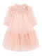 Mädchenkleid Langärmelig Tüll Rosa