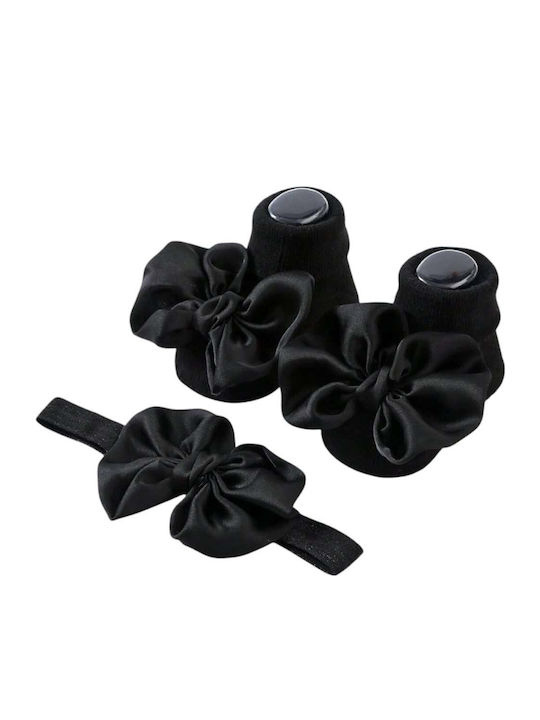 Set Official Impressive Socks Wonderful Satin Bows Matching Ribbon Black