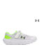 Ua Bps Surge 4 Ac Kids Sports Shoes Running with Hoop & Loop Closure Gray