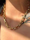 Art Chain Neck made of Steel Gold-plated Wide Thickness 9.5mm