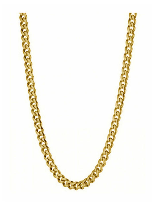 Bode Chain Neck made of Steel Gold-plated Thin Thickness 4mm