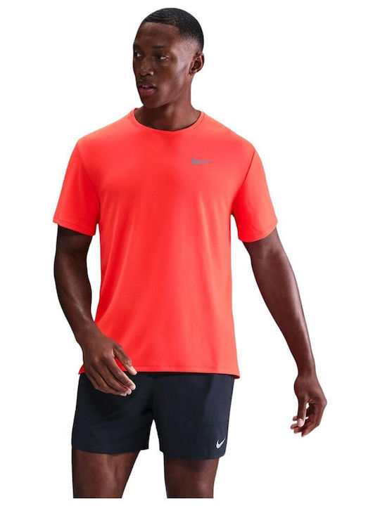 Nike Miler Dri-Fit Αθλητικό T-shirt Πορτοκαλί