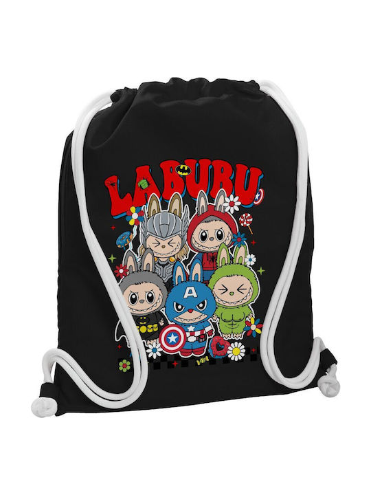 Koupakoupa Labubu Superheroes Kids Bag Backpack Black 48cmx40cmcm