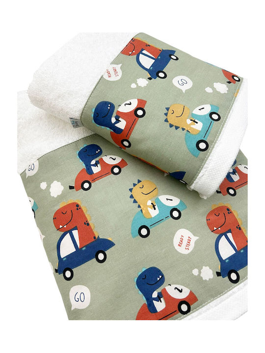 Bunny Bebe Set Babyhandtücher 2 Stück Dino Grün...
