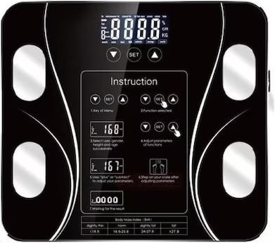 Smart Ζυγαριά 180kg με Bluetooth Μαύρη