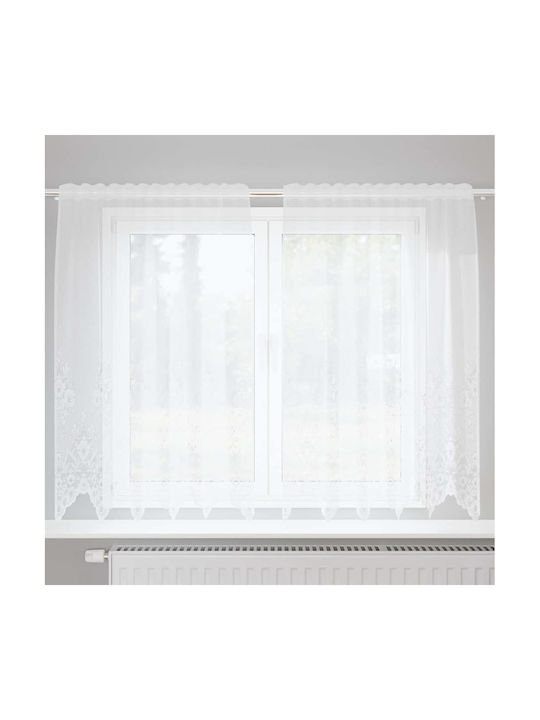 vidaXL Vorhang für Fenster mit Bleistiftfalten Weiß 140x150cm