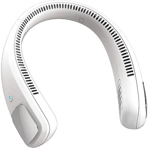 Ventilator Portabil De Gât 3 Viteze Baterie Încărcare USB Alb