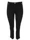 Damen Stoff Hose in Schlanker Passform Black
