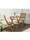 Berwyn 2621 Garden & Outdoor Furniture Set for Small Spaces 2 Pieces Light Wood Colour