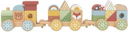 Tooky Toys Set with Train made of Wood for 3+ years+ Years