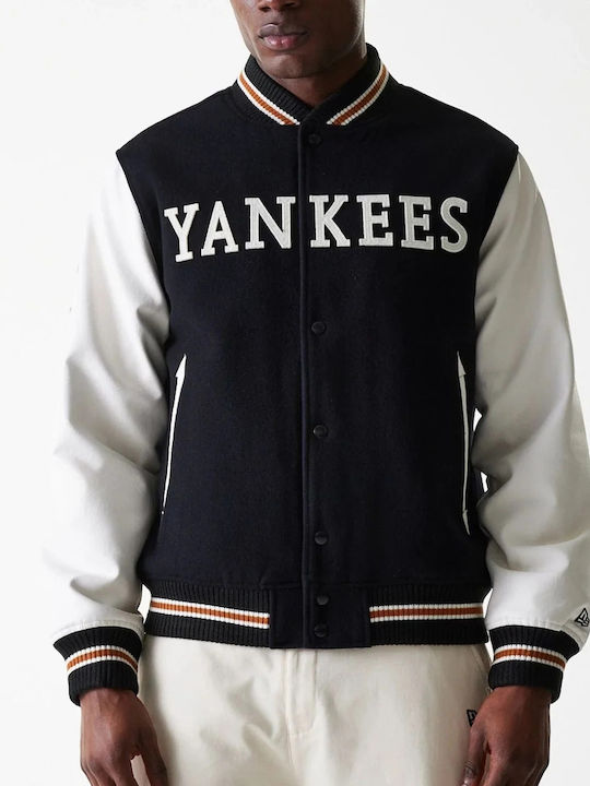 New Era Yankees Mlb Wordmark College Jacket Black
