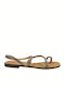 Women's Flat Sandals in Beige Color