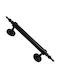 Bronces Coba Handle Front Door with Plate (Center Distance 200mm) Black-matte