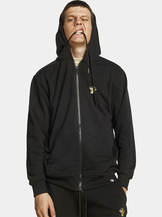 Men's Sweatshirt with Black Hood 0013_bk