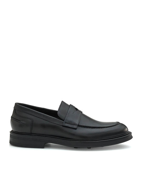 Leder Herren Mokassins in Schwarz Farbe