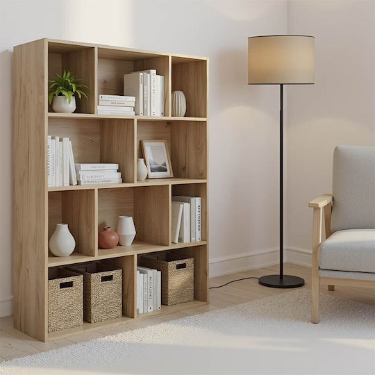Evergin Eiche Bibliothek Farbe Beigegrau 100x30x135cm