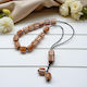 Resin Worry Beads with 19 Beads Open Brown