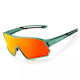 Rockbros Cycling Glasses with Green Frame & Polarized / Photochromic Lenses