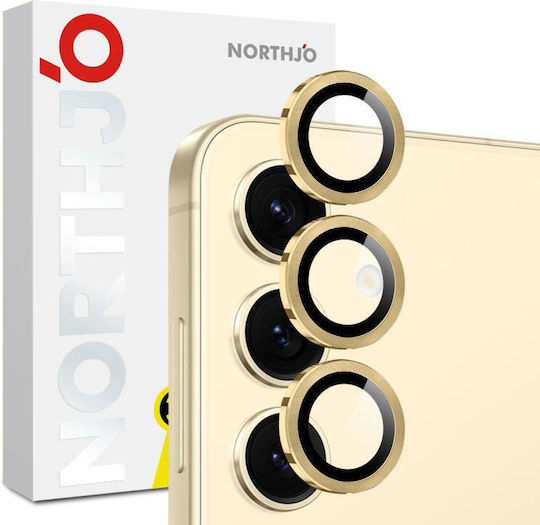 Northjo Camera Protection Metal Frame Gold for the Samsung Galaxy S25 FE 5G