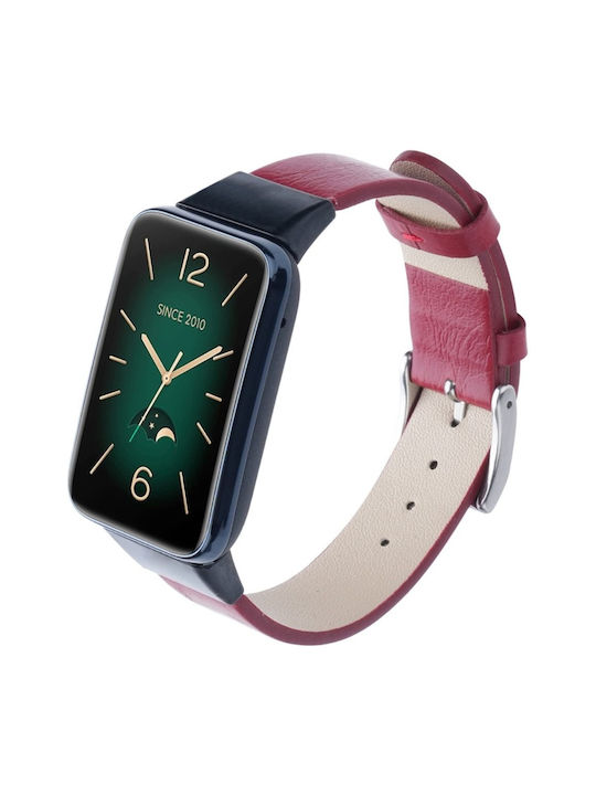 Armband Leder Rot (Smart Band 7 Pro)