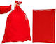Santa Claus Sack Drawstring Closure 40x60 Cm Rote