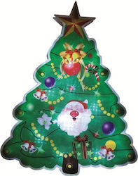Brad Mic de Crăciun Decorat cu Led Figurină de Crăciun pentru Fereastră 20 Cm Casă