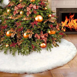 Weihnachtsbaum-Schürze Weiß mit Pelz-Textur