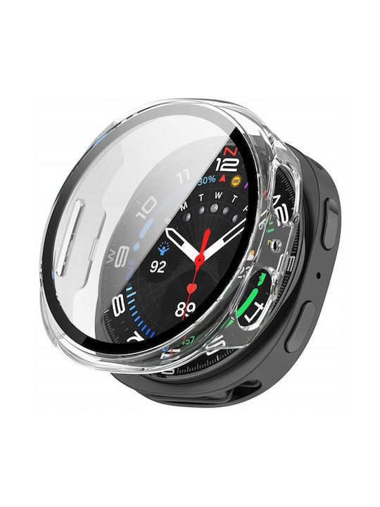 Tech-Protect Пластмасов Калъф със Стъкло в Прозрачен цвят за Samsung Galaxy Watch 8 44mm, Spigen