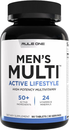 Rule1 Men's Multi Мултивитамин подходящ за възрастни 50+ 90 Таблетки