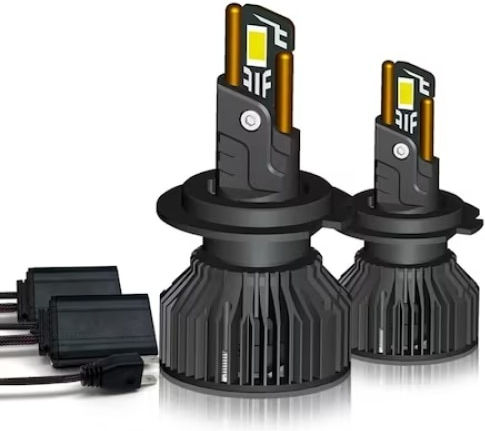 Set 2 Lămpi Auto Led H11 180w Canbus 60mm Fără Eroare 23000lm 6000k T55 Mini 50.000 Ore Durată De Viață Negru