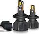 Set 2 Lămpi Auto LED H1 180W Canbus 60mm Fără Eroare 23000lm 6000K T55 Mini Negru