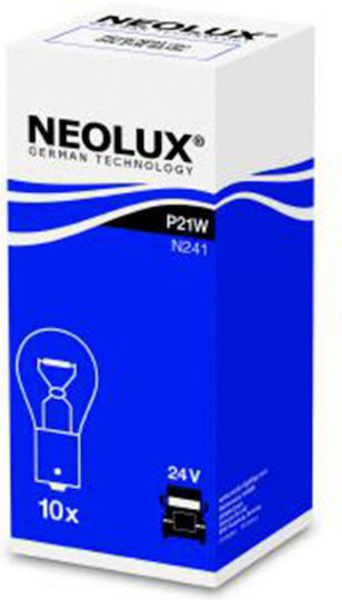 Set 10 Car Lamps 24V P21W BA15S Neolux