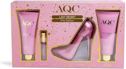 Aquarius Cosmetic Lady Secret Pink Edition Дамски Комплект с Лосион за тяло 4бр