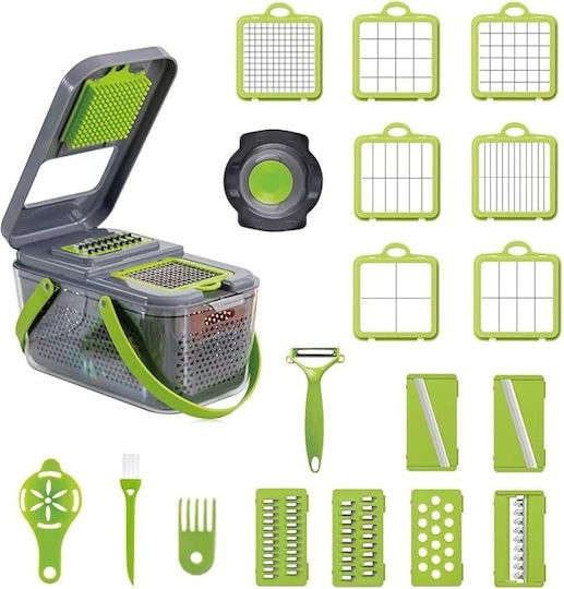 Răzătoare Cu Mecanism Pentru Fructe Și Legume Din Oțel Inox Cu Container