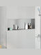 vidaXL Wall Mounted Bathroom Shelf Metallic 30x9.5x90cm Silver