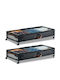Vevor Plastic Storage Box with Wheels and Lid 91.44x45.974x18.542cm 2pcs