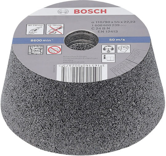 Disc De Șlefuit Beton Formă De Pot Bosch 110 X 90 X 55 Mm Granulație 24