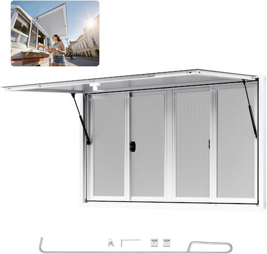 Vevor 152x92 Cm Verkaufsstand Bedienfenster Food Truck Service Markise