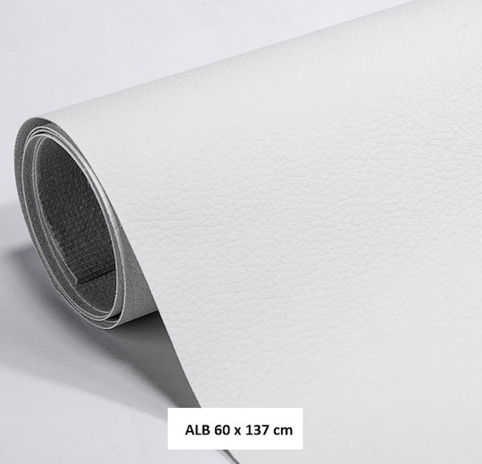 Αδιάβροχο Ύφασμα Επίπλου Δερματίνη 60x137εκ. Textured White